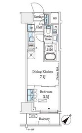 パークアクシス横浜伊勢佐木町通り 720 間取り図