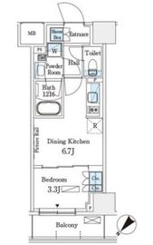 パークアクシス横浜伊勢佐木町通り 208 間取り図