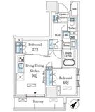 パークアクシス横浜伊勢佐木町通り 721 間取り図