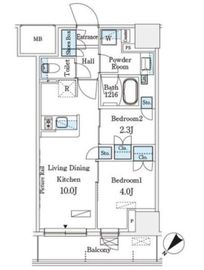 パークアクシス横浜伊勢佐木町通り 302 間取り図