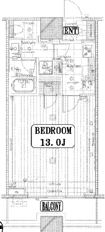 コンシェリア西新宿タワーズウエスト 13階 間取り図