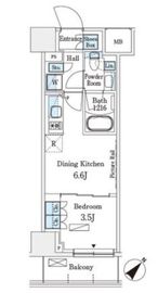 パークアクシス横浜伊勢佐木町通り 216 間取り図