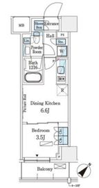 パークアクシス横浜伊勢佐木町通り 719 間取り図