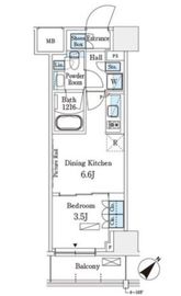 パークアクシス横浜伊勢佐木町通り 713 間取り図