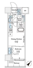 パークアクシス横浜伊勢佐木町通り 716 間取り図