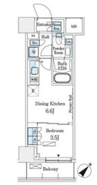 パークアクシス横浜伊勢佐木町通り 1016 間取り図