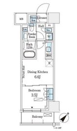 パークアクシス横浜伊勢佐木町通り 1019 間取り図