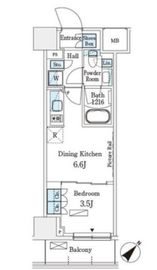 パークアクシス横浜伊勢佐木町通り 1012 間取り図