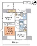 ネベル浅草橋 10階 間取り図