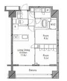 プレシス上野リュクス 8階 間取り図