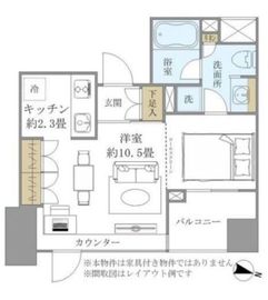 ラコント新宿セントラルパークアパートメント 6階 間取り図