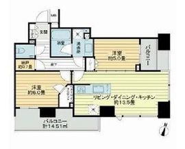 シティタワー上野池之端 7階 間取り図