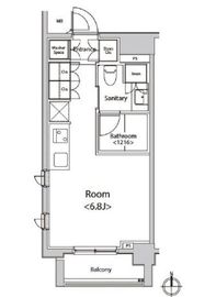 カスタリア菊川 306 間取り図