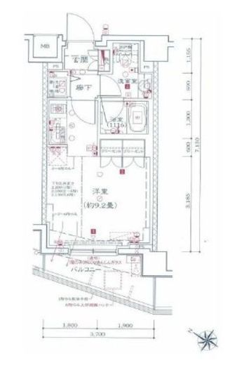 グローリオ明大前 6階 間取り図