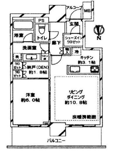 クレッセント川崎タワー 10階 間取り図