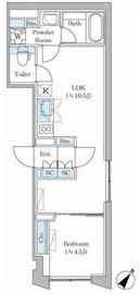 アローズ茗荷谷 102 間取り図