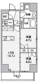 グランエール西日暮里NORTH 1001 間取り図