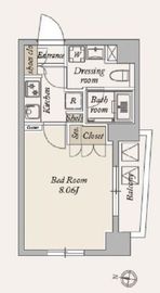 La Douceur大島 (ラドゥセール大島) 6階 間取り図