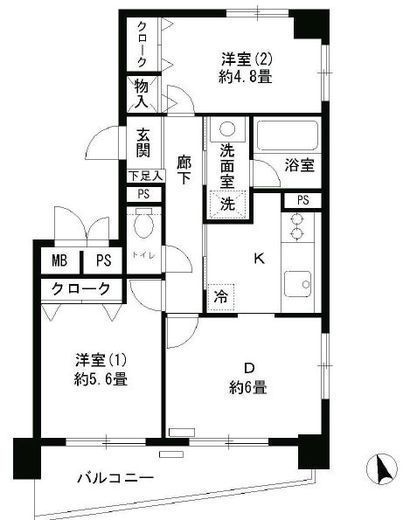 グランス木場公園 6階 間取り図