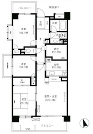 鷺沼パークホームズウエストコート 2階 間取り図