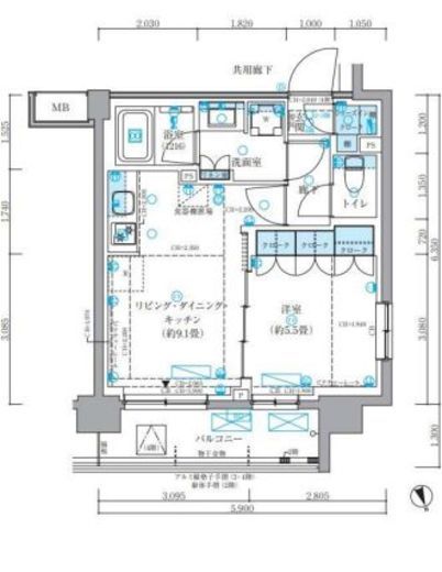 パークアクシス文京本郷 423 間取り図