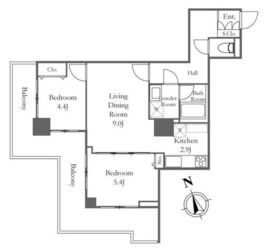 リバーシティ21新川 1912 間取り図