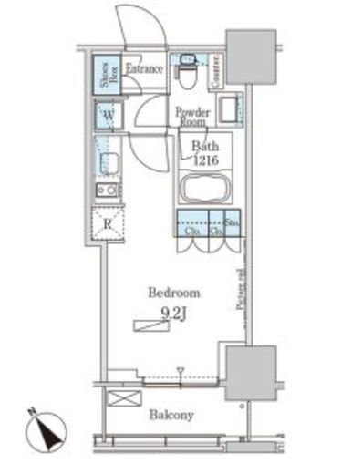 パークアクシス横濱関内SQUARE 12階 間取り図