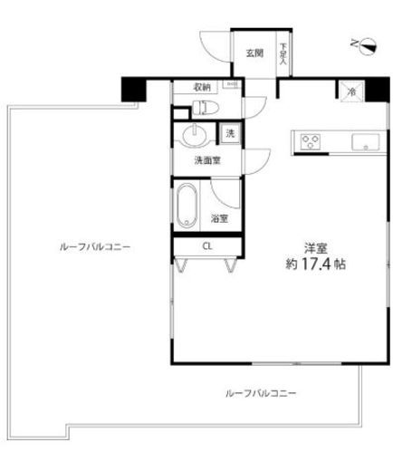 レガリア都立大レジデンス 6階 間取り図