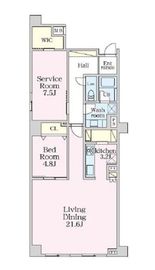 グラマシー恵比寿 101 間取り図