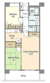 UURコート白鷺 505 間取り図