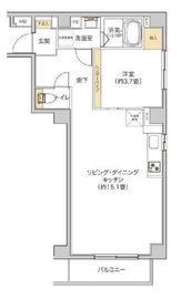 タイズ住吉 204 間取り図