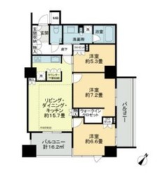 アトラスタワー向ヶ丘遊園 15階 間取り図