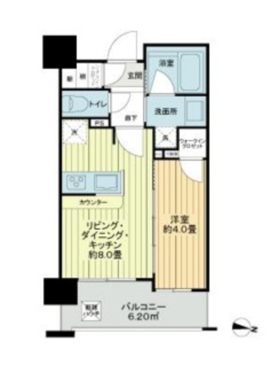グローベル・ザ・スイート横浜プレミア 4階 間取り図