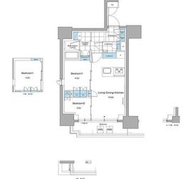 ルフォンプログレ本郷三丁目 1401 間取り図