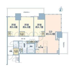 パークタワー西新宿 11階 間取り図