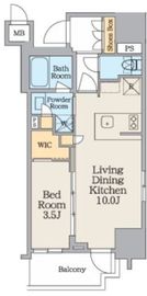 クレストコート池上 1301 間取り図