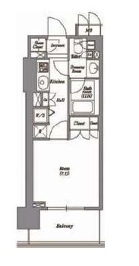 レキシントンスクエア白金高輪 505 間取り図