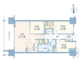 ブリリアシティ西早稲田 2階 間取り図