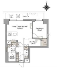 ヴェール・クレール武蔵小杉 208 間取り図