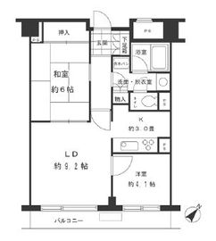 ルシマン月島 1008 間取り図