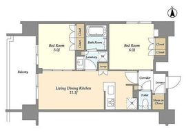 ジオエント上野稲荷町 1403 間取り図