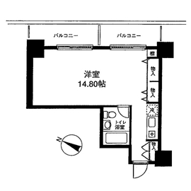 メゾン・ド・ヴィレ麻布台 602 間取り図