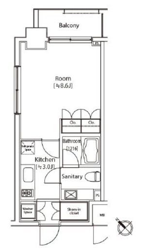 カスタリア雪谷 504 間取り図
