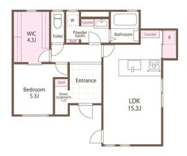 TWEED奥沢 101 間取り図