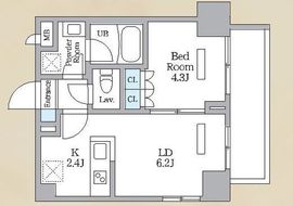 ロイジェント西新井 408 間取り図