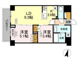 ロイジェント西新井 101 間取り図