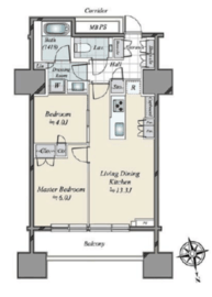 三田ガーデンヒルズ NORTH HILL 6階 間取り図