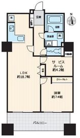 六本木ヒルズレジデンス B棟 21階 間取り図