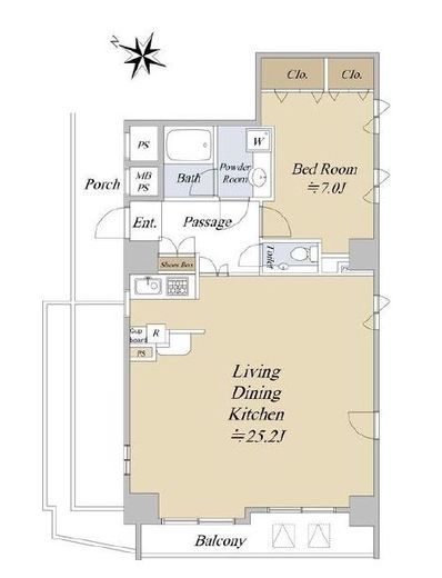 グランドパーク代々木 11階 間取り図