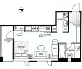 ミリアレジデンス南麻布 203 間取り図